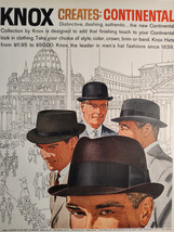 1960 Esquire Original Art Ad Advertisement KNOX creates Continental HATS - $10.80
