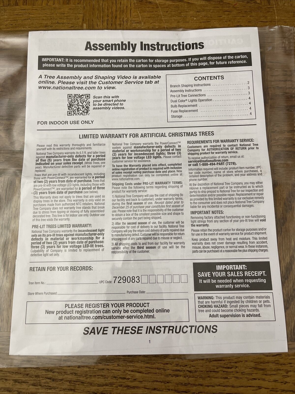 Christmas Tree User Manual - $9.78