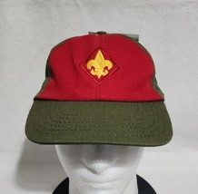 Boy Scouts of America BSA Hat - Red Green Snapback Trucker Baseball Cap - S/M - £18.09 GBP