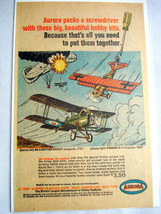 1968 Color Ad Aurora Fokker D-7 &amp; SE-5 British Scout Models - £6.40 GBP