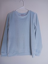 AnyBody Long Sleeve Velour Sweatshirt Size XS Women&#39;s Baby Blue - $260.76 MXN