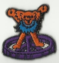 Grateful Dead Dancing bear/orange Mini Shaped - Embroidered - IRON/SEW On Patch - £3.96 GBP