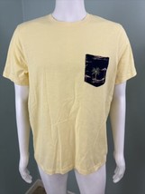 Men&#39;s Tailor Vintage Stretch S/S Yellow Pocket Hammock T-Shirt Sz Medium - $22.76