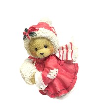 VTG Enesco Cherished Teddies Figurine Alice 912875 Red Holiday Snow 1993 Number - £19.43 GBP
