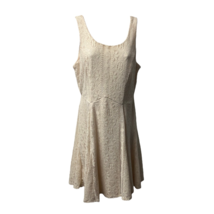 Maurices Womens Fit &amp; Flare Dress Ivory Scoop Neck Sleeveless Crochet Lace M - £14.93 GBP