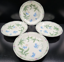 4 Noritake Conservatory Soup Pasta Bowls Set Vintage Floral Scalloped Japan Lot - £114.33 GBP