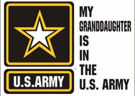 My Granddaughter is in The Army (Star Logo) Decal - Veteran Owned Business - £3.50 GBP