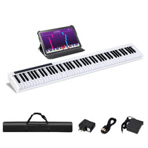 88 Keys Digital Piano Portable Midi Electric Keyboard With Sustain Pedal White - £173.80 GBP