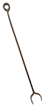 Antique Hand Forged Wrought Iron Flesh Meat 2-Prong Fork 25.25&quot;L - Stamp... - $37.50