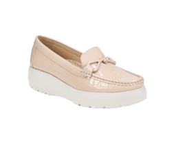 NEW NATURALIZER BEIGE PATENT LEATHER PLATFORM WEDGE LOAFERS SIZE 8 M $145 - £70.56 GBP