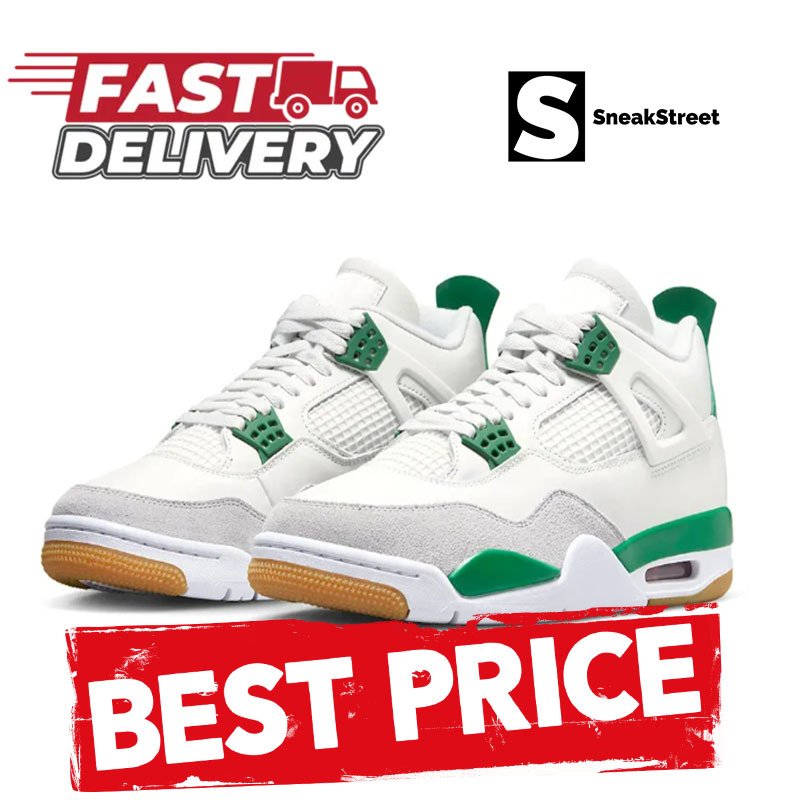 Sneakers Jumpman Basketball 4, 4s - Pine Green (SneakStreet) high quality shoes