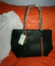 AR New York Black Vegan Leather Handbag With Dust Bag And Tags 58822 - £67.42 GBP