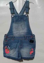 Jordache Girls Floral Button Embroidered Shortall, Medium Enzyme Size L (10-12) - £20.07 GBP
