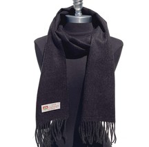 Men&#39;s WINTER 100% CASHMERE SCARF SOLID Charcoal Made in England Soft Woo... - £7.58 GBP