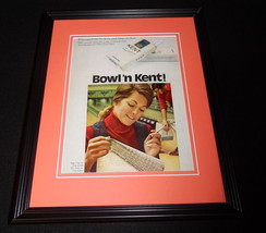 1972 Kent Cigarettes Bowling Framed 11x14 ORIGINAL Vintage Advertisement - $39.59