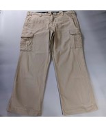 RedHead Men 42x30 Beige/Khaki Solid Cargo Pants Side Pockets Workwear - $272.80 MXN