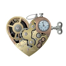 Steampunk Mechanical Clock Gear Heart Metal Cutting Dies Stencil Scrapbook Card - $10.20