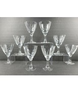 8 Fostoria Wheat Water Goblets Set Vintage 6 1/4&quot; Clear Etched Mid Centu... - £98.42 GBP