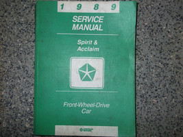 1989 Dodge Spirit Plymouth Acclaim Service Réparation Shop Manuel Usine OEM Book - £7.85 GBP