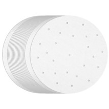 100 Pack 10&quot; Perforated Bleached Air Fryer Parchment Paper Bamboo Steamer Liner - £22.37 GBP