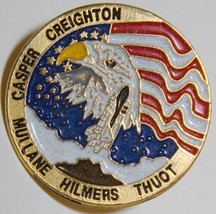 Nasa Astro 1 Space Shuttle STS-36 Creighton Casper Metal Enamel Pin New Unused - $4.50