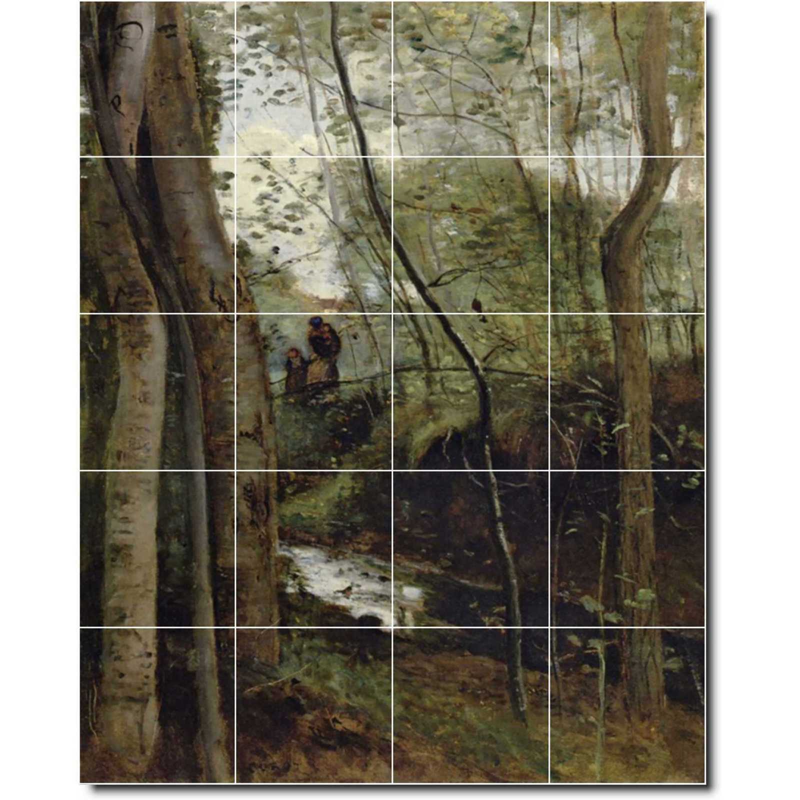 Corot jean stream in the woods aka un ruisseau sous bois