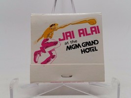 Jai Alai MGM Grand Hotel Las Vegas Matchbook Only Game In Town Match Book - $7.42