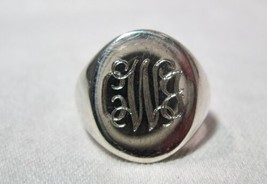 Sterling Silver Thailand Ladies Signet Ring Size 7 K1615 - £35.61 GBP