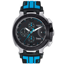 Tissot Men&#39;s T-Race Black Dial Watch - T0484272705702 - £556.35 GBP