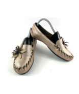 Indigo By Clarks Flat Women 8.5M Shoes Gold Leather Glitter Flower Slipo... - $38.63 CAD