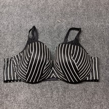 Cacique Bra Women 44DD Black Striped Back Smoothing Balconette Underwired - $16.67