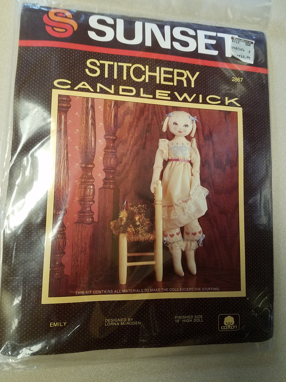 Primary image for Sunset Stitchery Candlewick #2867 Emily 18" High Doll Lorna McRoden (NEW)