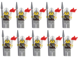 Red Lion Knights Heavy Spear Infantry Army 10 Minifigures Set - £13.25 GBP