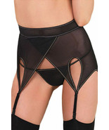 Sheer Garter Belt With Metal Tabs And G String One Size - $207.14 MXN