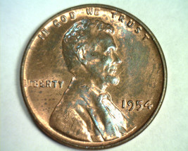 1954 LINCOLN CENT PENNY CHOICE UNCIRCULATED RED / BROWN CH. UNC. R/B  99... - $4.00