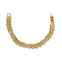 18K Gold Panther Watch Chain Bracelet - trendy, Contemporary, Gift for her - £35.53 GBP