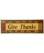 Give Thanks Wood Wall Sign - 27 inch - $40.83 CAD