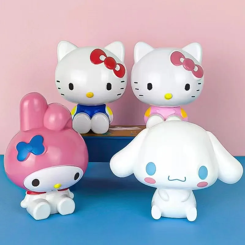 Sanrio Kawaii Hello Kitty Kuromi Pvc Figurine Model My Melody Ornament Pudding - £9.28 GBP