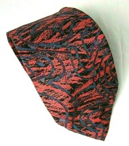 Tie La Cravatta Silk Red Black Blue Wide Abstract Swirls Splatter 59-1/2... - £6.03 GBP