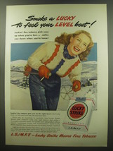 1949 Lucky Strike Cigarettes Advertisement - Feel your level best - £14.46 GBP