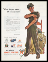1945 Texaco Dealers Postwar Line-Up Vintage Print Ad - $14.20