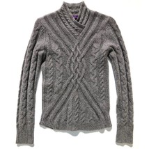 Saks Fifth Avenue Cashmere Pullover Sweater women S Cable Knit shawl col... - $59.99