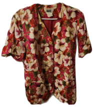 Leslie Fay Sportswear Petite Floral Print Blazer - Size 10 - £12.58 GBP