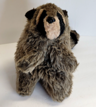 Vintage Furry Folk Hand Puppets Wildlife Animals Folkmanis Racoon 12&quot; - £11.64 GBP