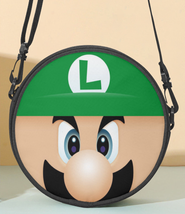 Green Hat Luigi | Round Satchel Bag | Free Ship - $28.00