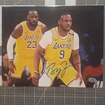Bronny James Lakers Signed 8&quot; x 10&quot; NBA Debut with Lebron James Photo COA - $82.98