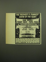 1960 A Thurber Carnival Play Ad - The Freshest &amp; Funniest show of the year - £11.74 GBP