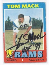 Tom Mack Autographed Signed Football Card 1971 Topps Rams HOF - £11.22 GBP