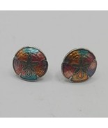 Vintage Enamel Sanddollar Post Earrings - €17,28 EUR