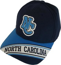 North Carolina Men&#39;s Banner on Bill Adjustable Baseball Cap (Navy Blue/T... - £14.30 GBP